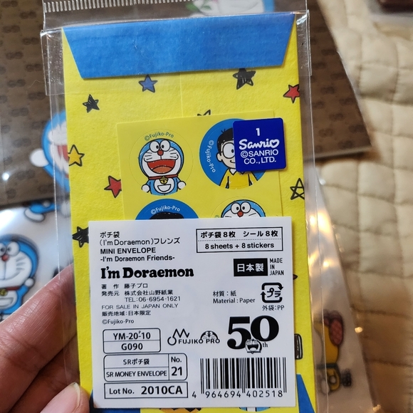Doraemon x GUCCI memo pad special letter paper 3-piece set/Ziplock/mini envelope - Picture 13 of 14